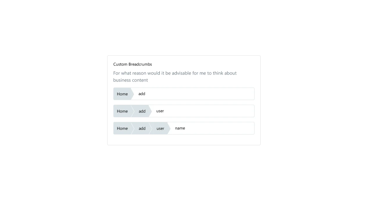Bootstrap 4 Custom Breadcrumbs