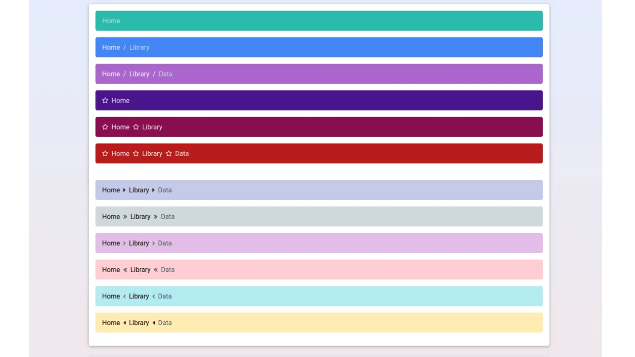 Breadcrumb - Material Design & Bootstrap 4