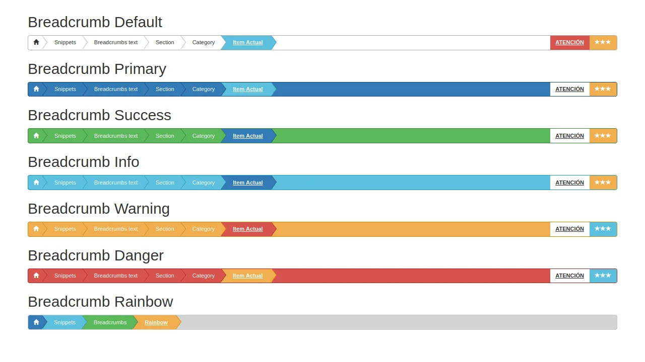 Breadcrumb Width 100% - Responsive