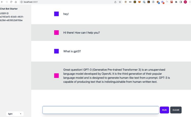 Chatbot starter with GPT3, Twilio, and React