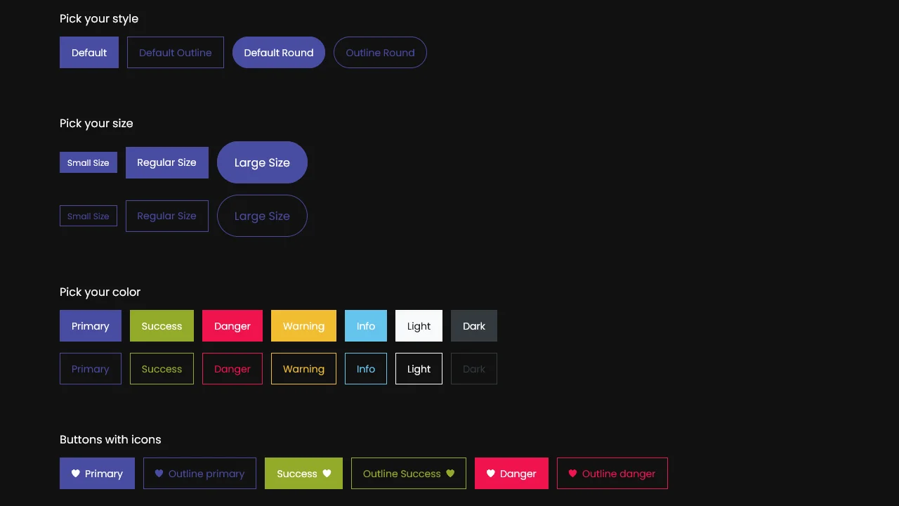 Bootstrap Buttons V12
