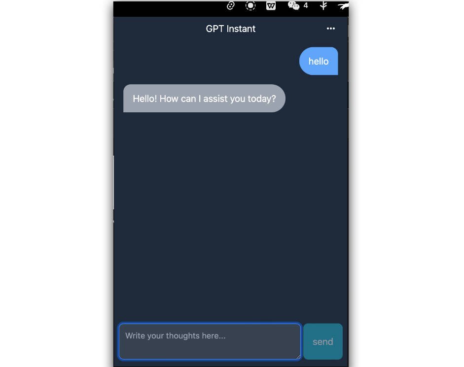 ChatGPT Menubar app built with React