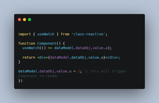 Class Reactive - A utility library that endore multiple programing principles