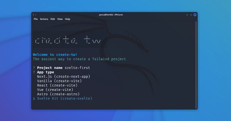 CLI to scaffold tailwindcss-ready projects
