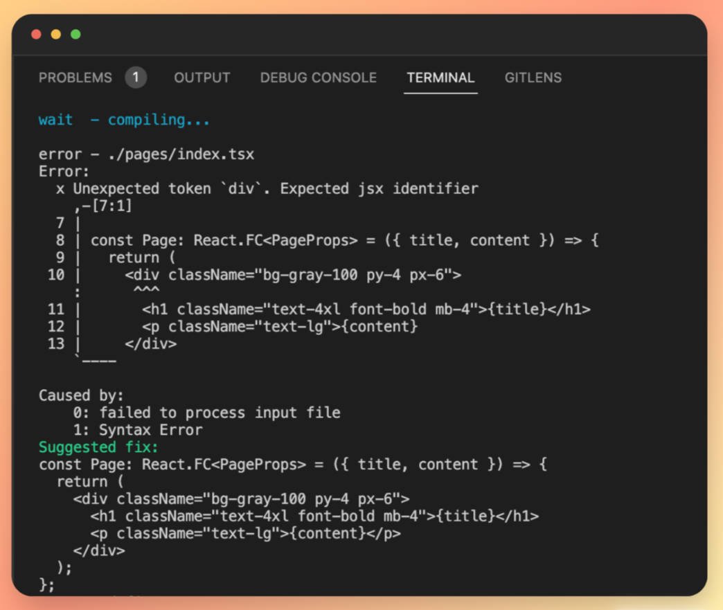 CLI tool for Next.js that can analyze logs in real-time and suggest a solution using OpenAI