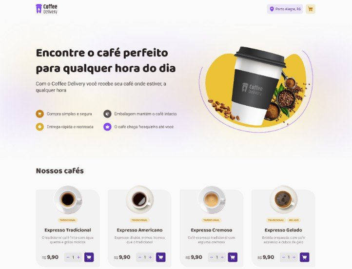 Coffee Delivery: A coffee page with various features