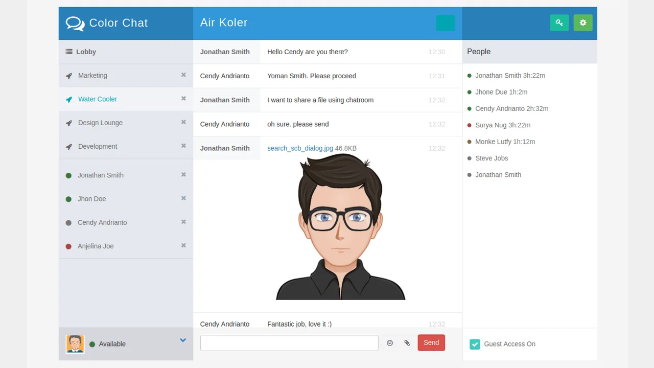 Bootstrap Color Chat