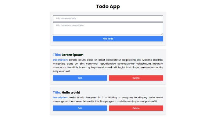 Complete MERN Stack Todo Application