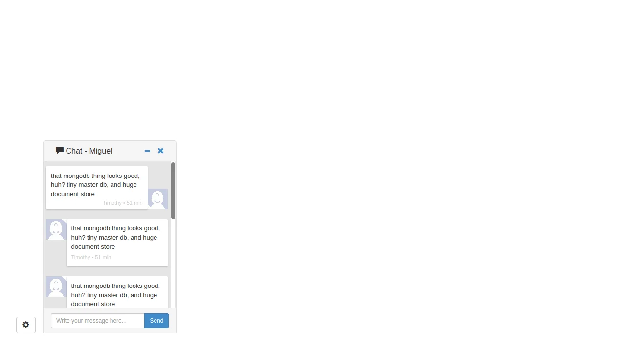 Bootstrap Like Hangout Chat