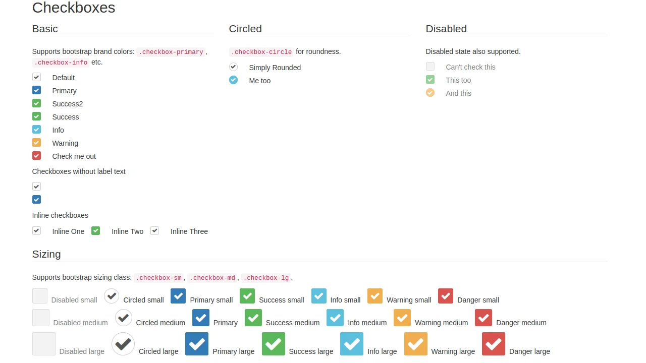 Checkbox and Radio Styling with Bootstrap