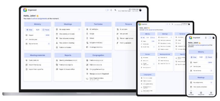 Congregation life management web-app for Jehovah’s Witnesses