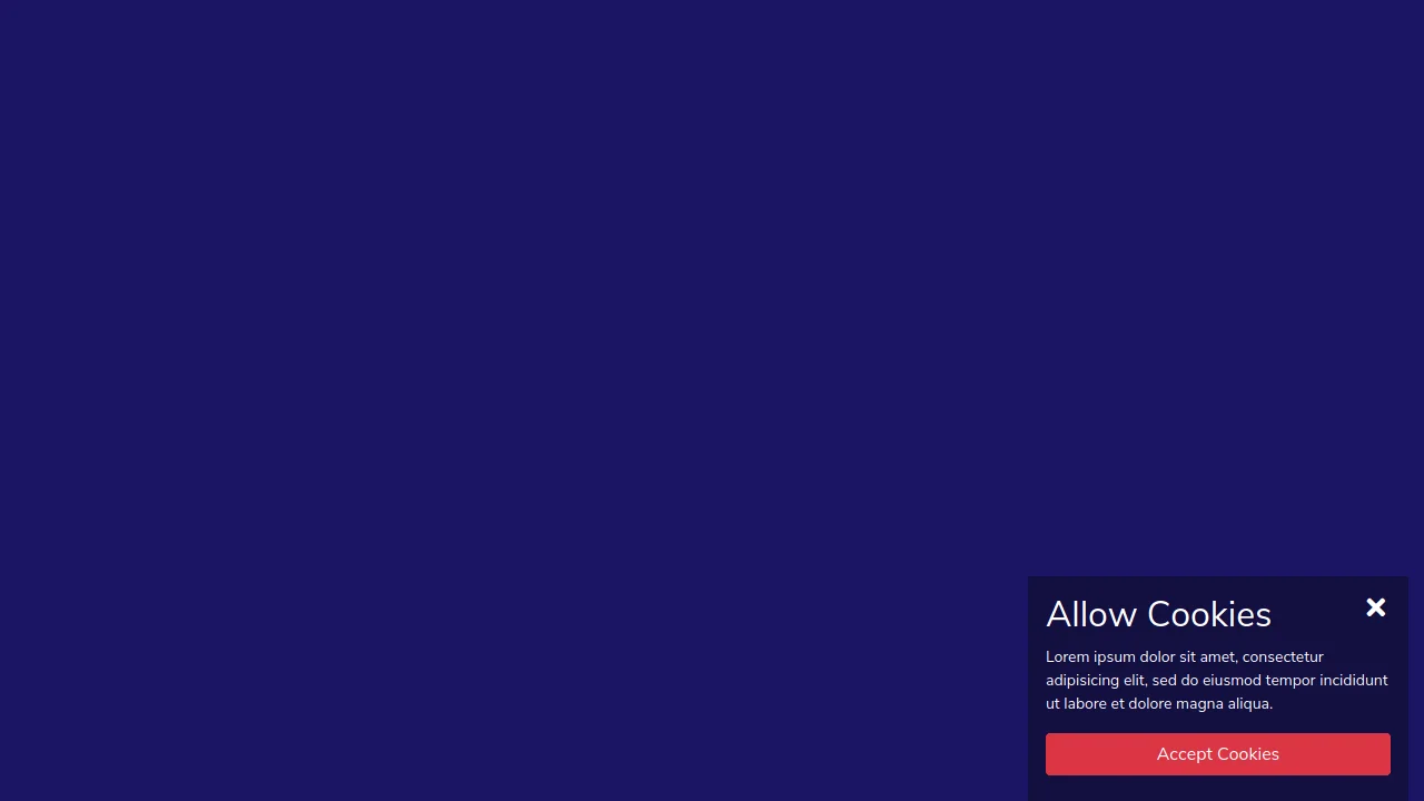 Simple Cookie Consent Using Bootstrap 4