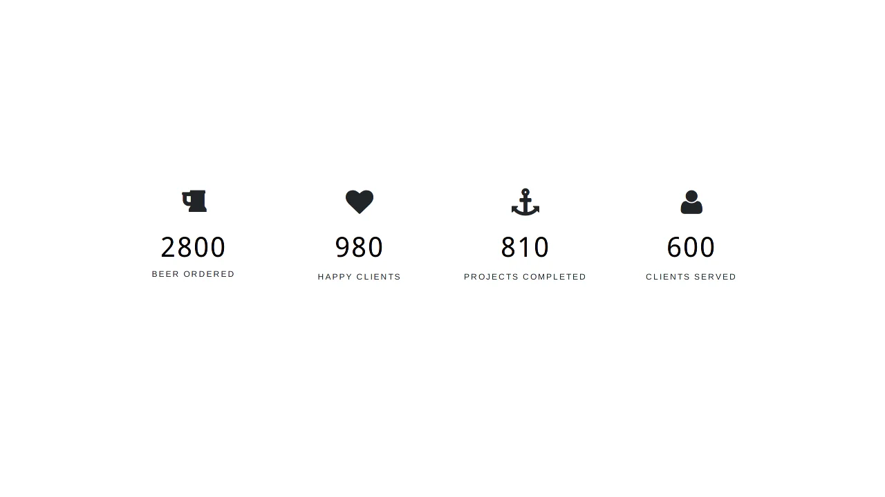 Bootstrap 4 Awesome Counter