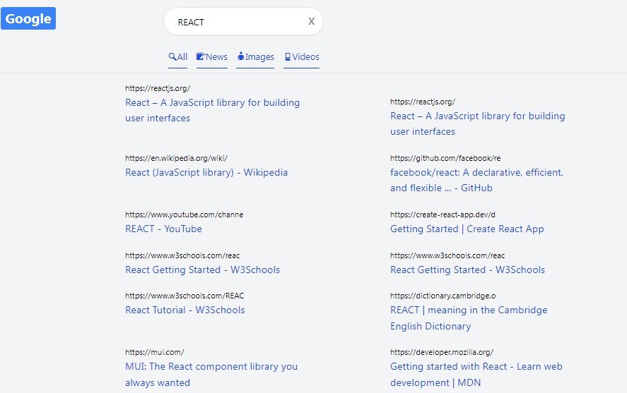 Create a Google Search clone with React.js