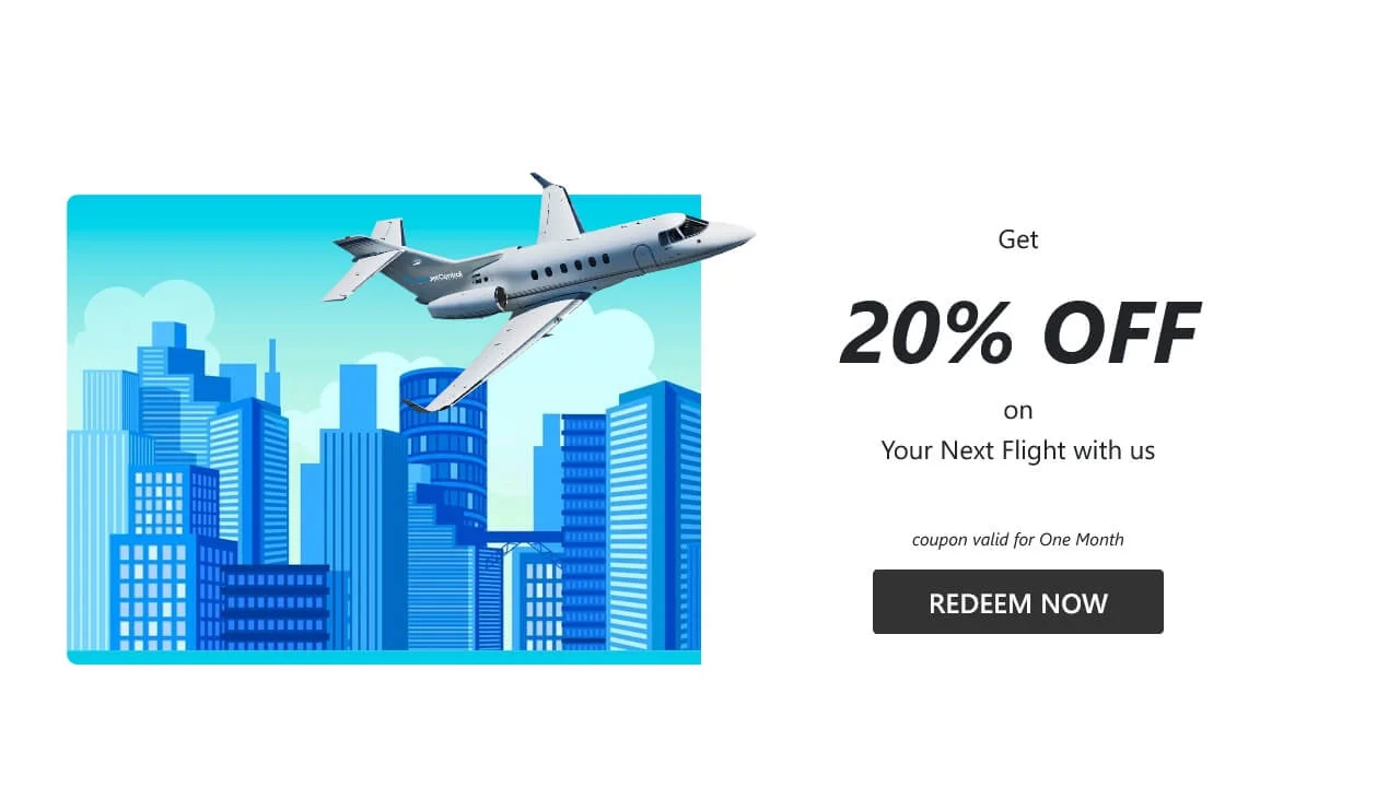 Bootstrap 4 Deals and Discount Coupon