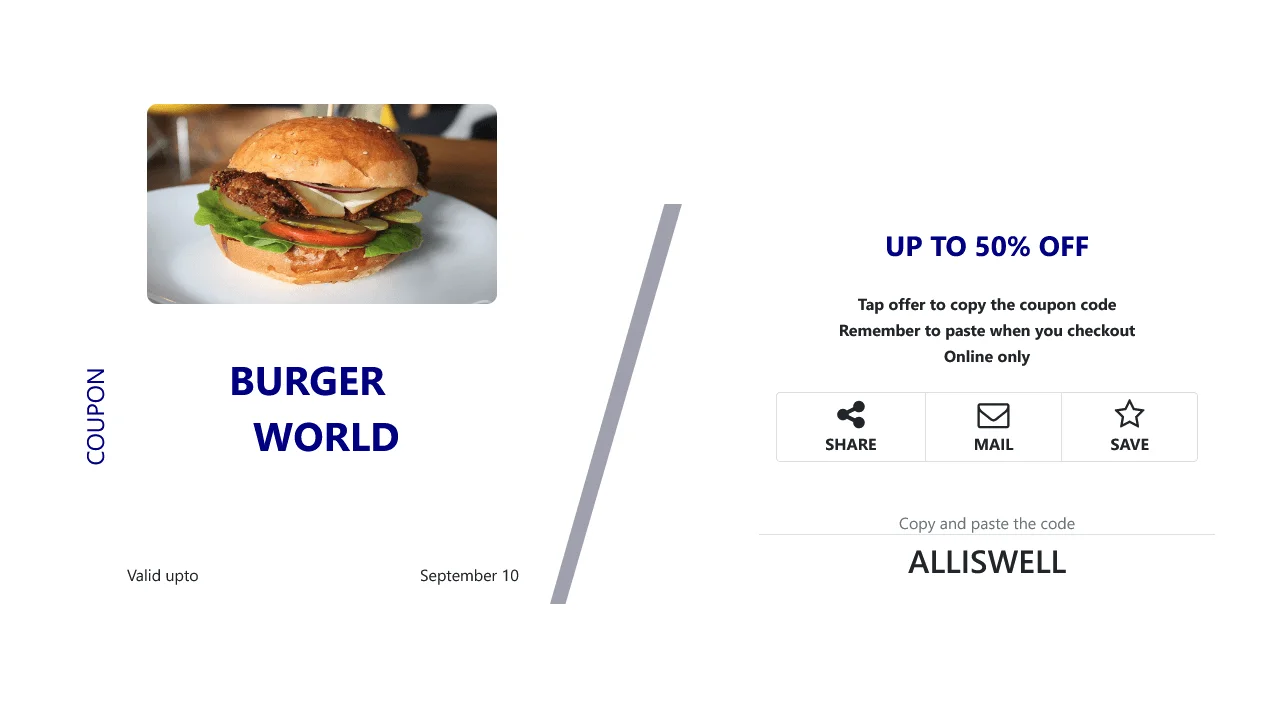 Bootstrap 4 Discount Coupon