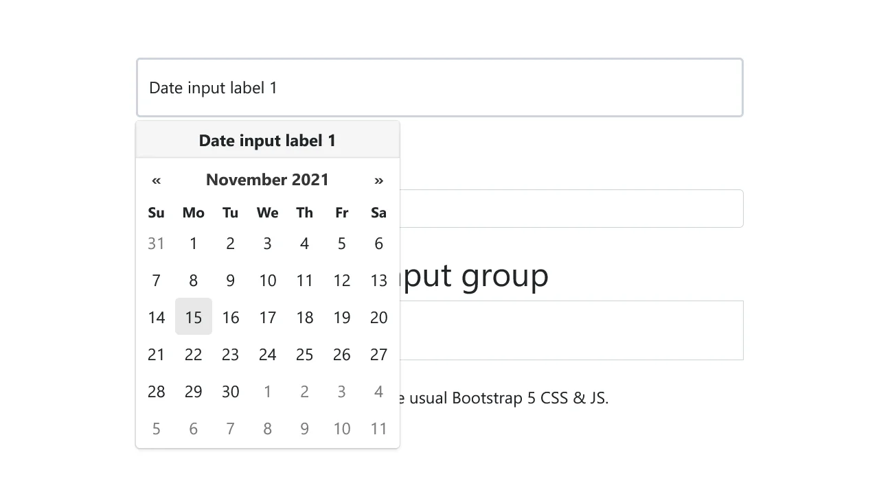 Bootstrap 5 Datepicker