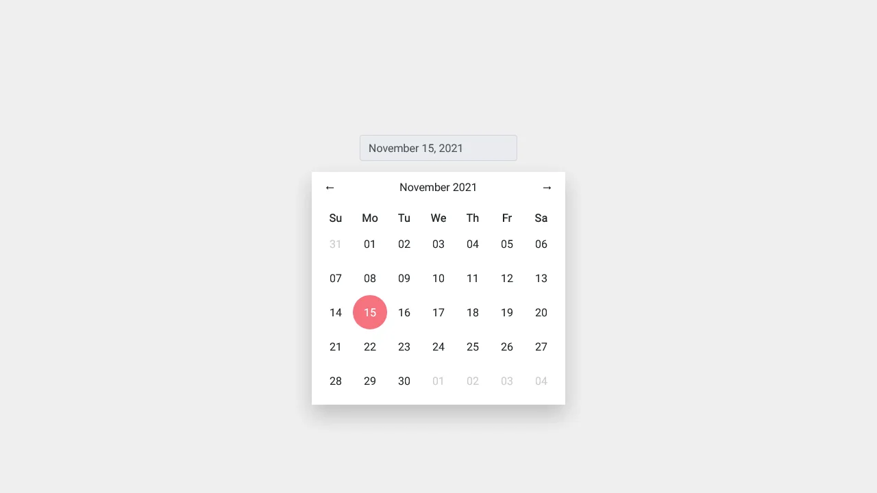 Bootstrap Calendar Datepicker #17