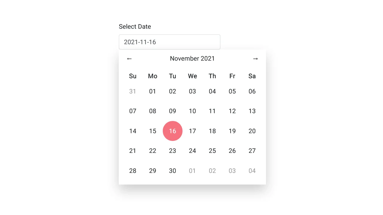 Bootstrap Calendar Datepicker #14