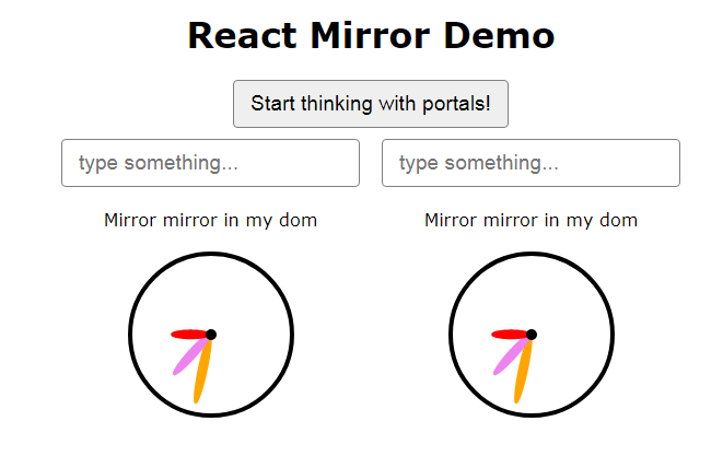 Create synchronized replicas of a React DOM element