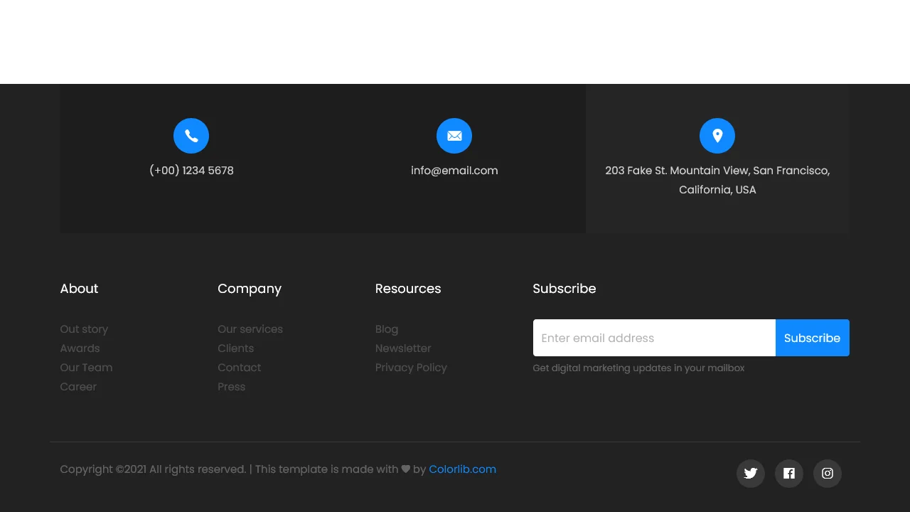 Bootstrap Footer #20