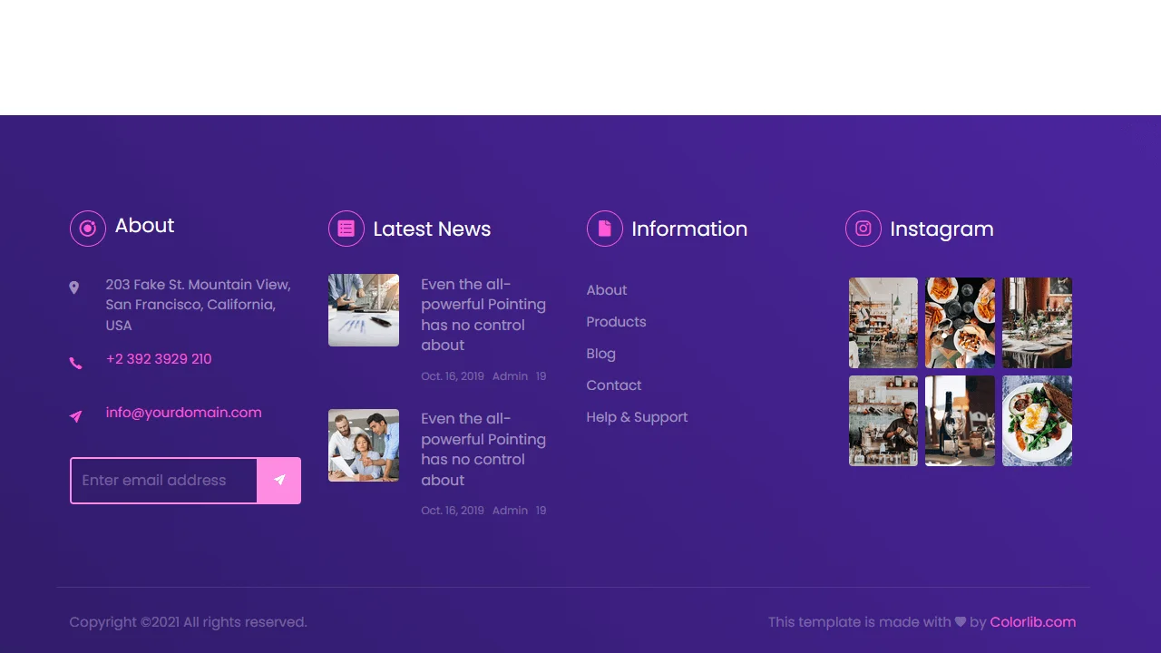 Bootstrap Footer #19