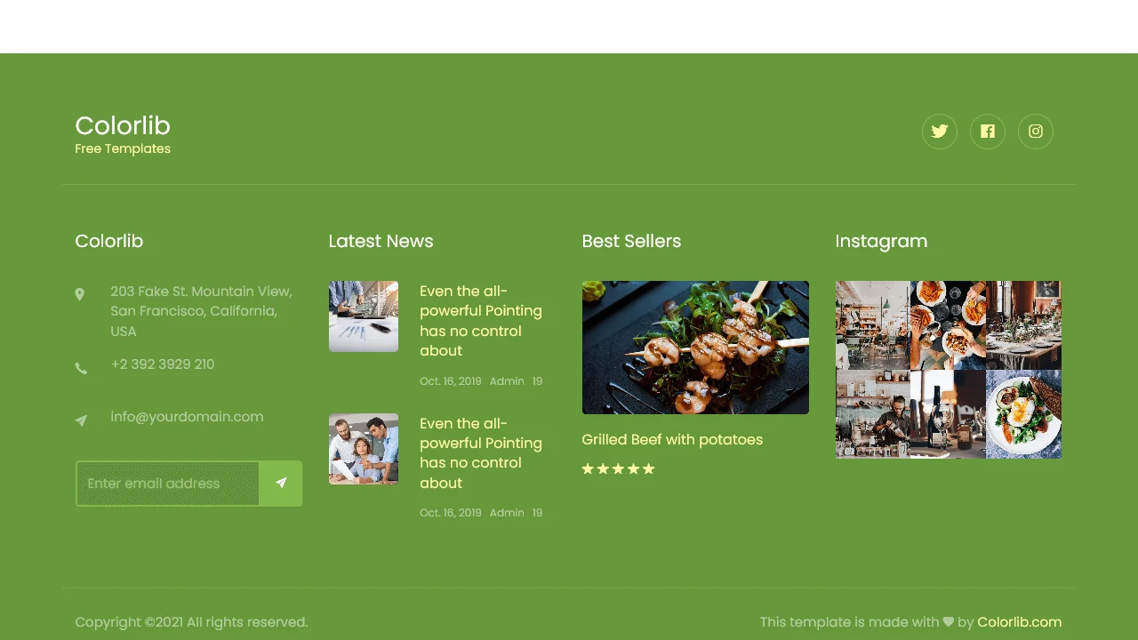Bootstrap Footer #15
