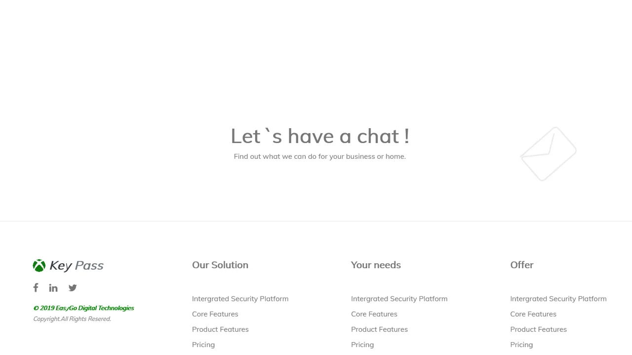 Bootstrap 4 Simple Footer