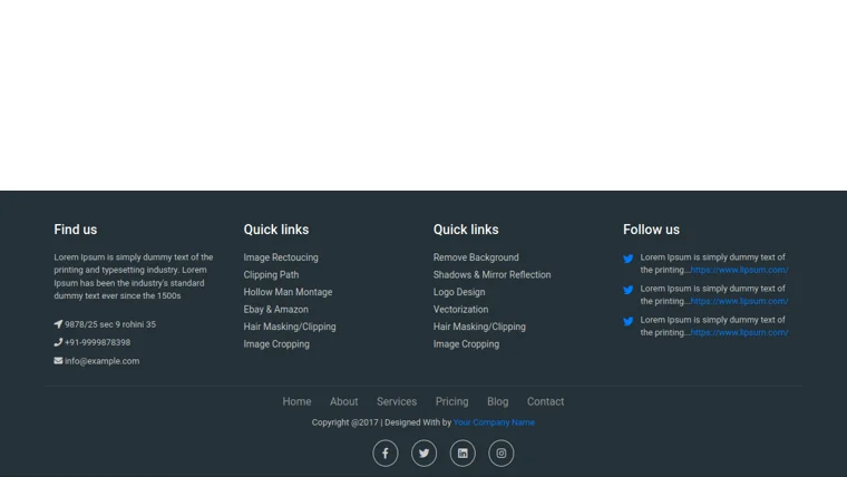 Footer Bootstrap 4