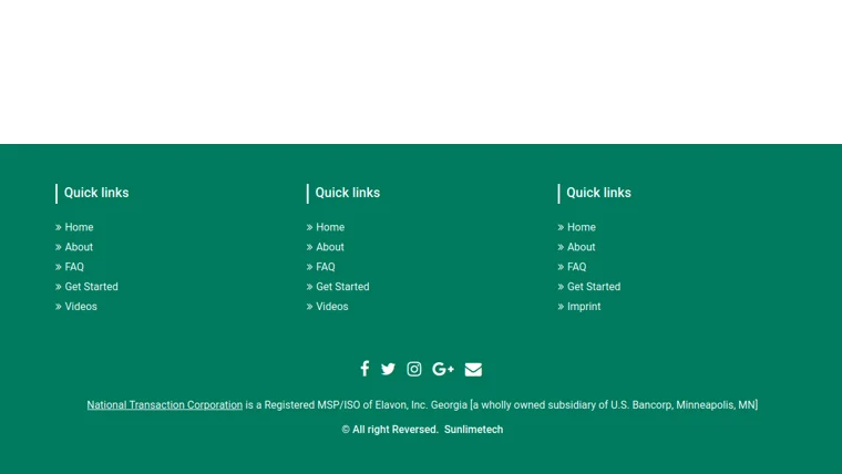 Footer Using Bootstrap 4