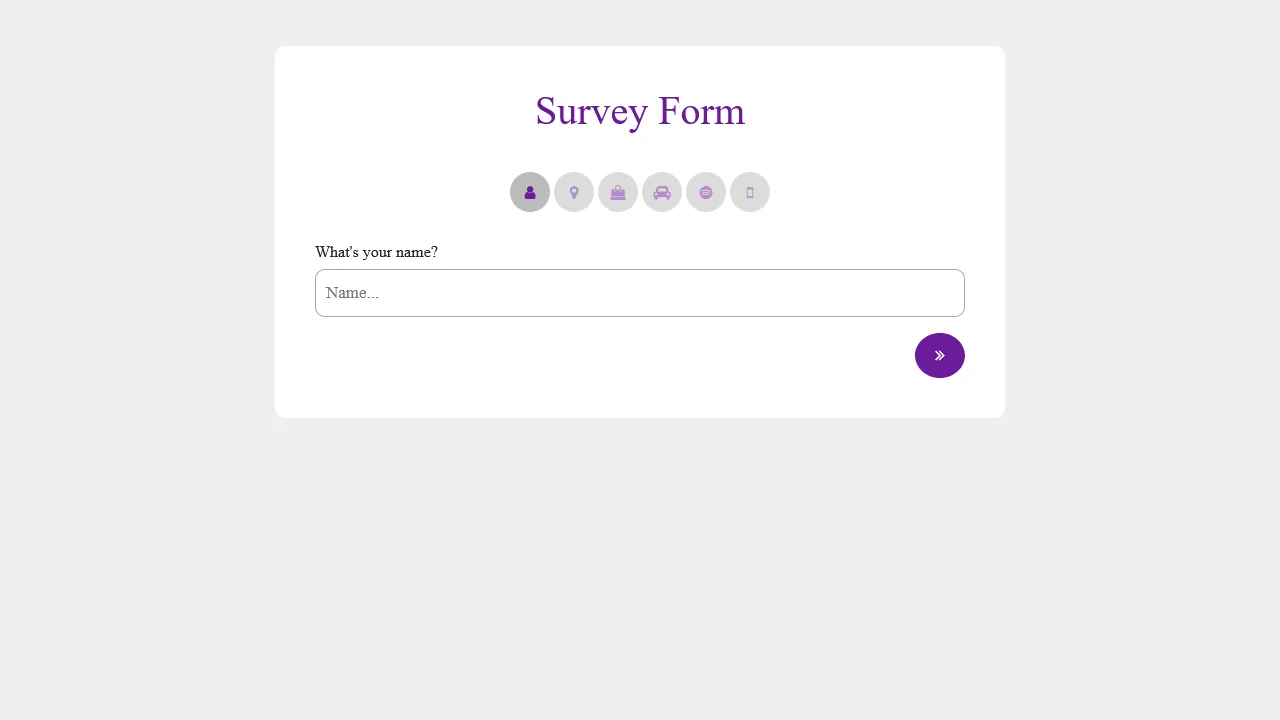 Bootstrap 4 Multi Step Survey Form