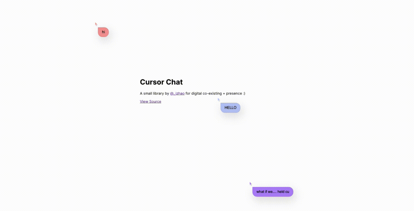 Cursor chat à la Figma for digital co-existing + presence