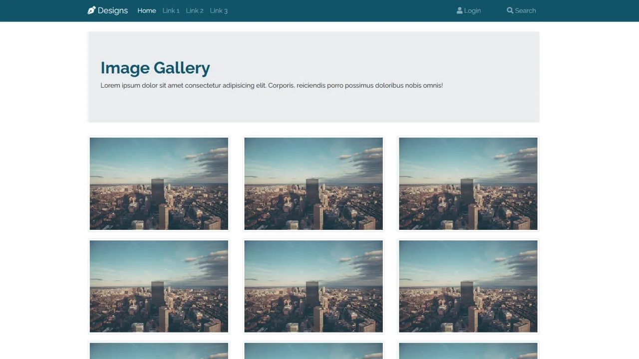 Image Gallery with Bootstrap 4