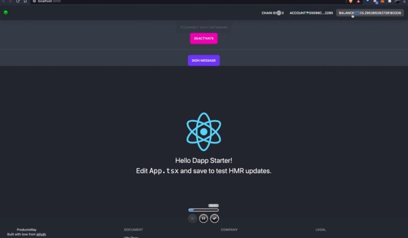Dapp Starter Template using react and vite