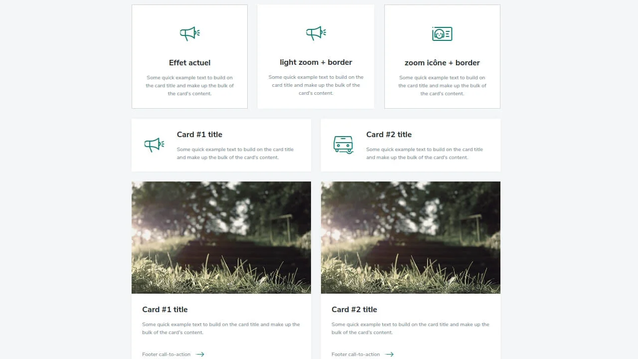 Cards Hover Effects