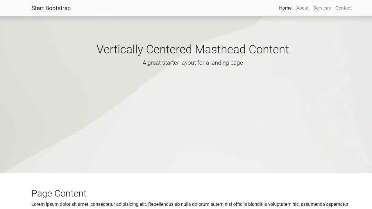 Bootstrap 4 Full Page Image Header