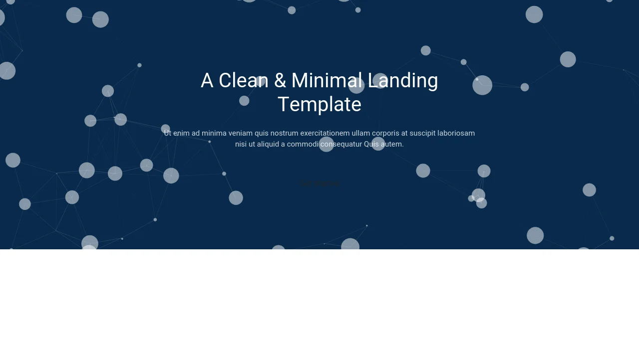 Bootstrap 4 Header with Particles