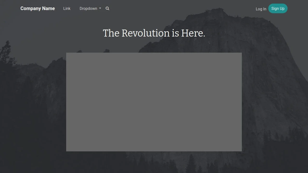 Bootstrap Header Dark