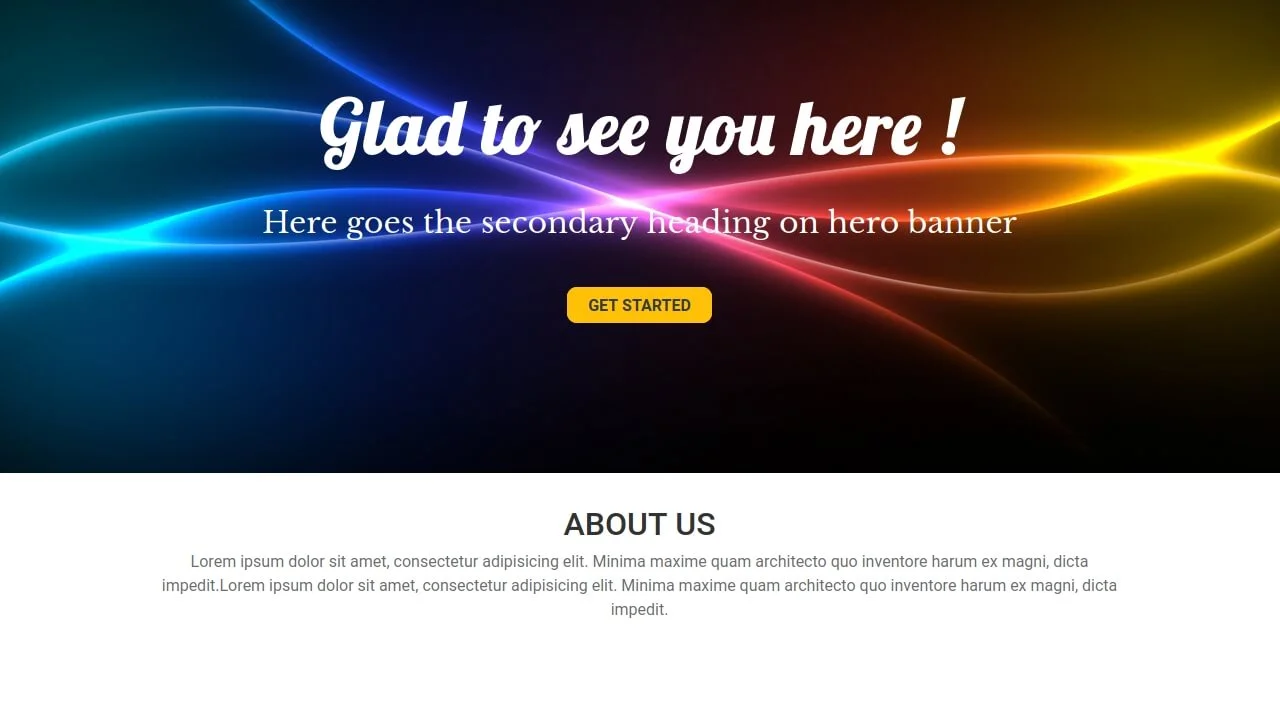 Sticky Navbar with Hero Header