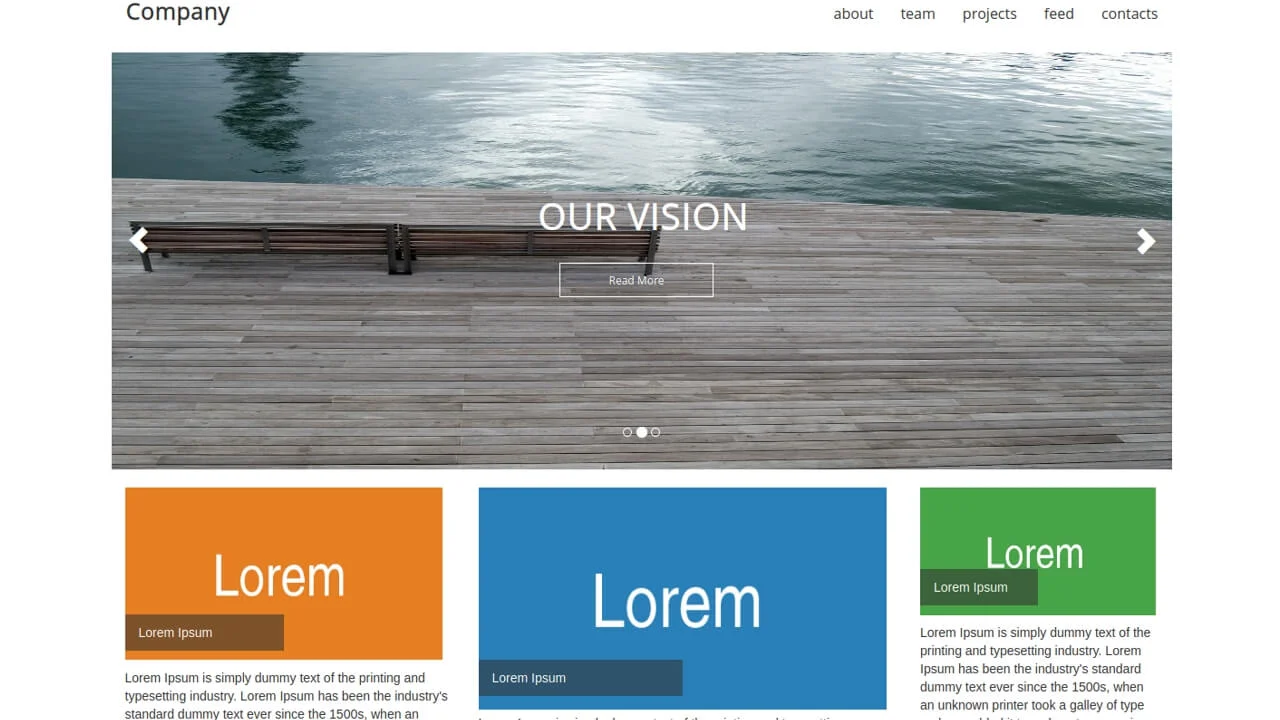 Bootstrap Header with Carousel