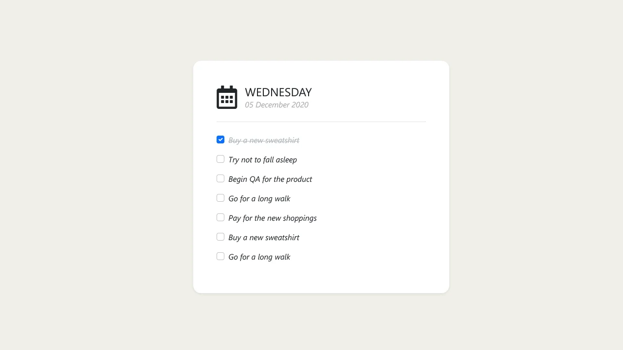 Bootstrap Check List