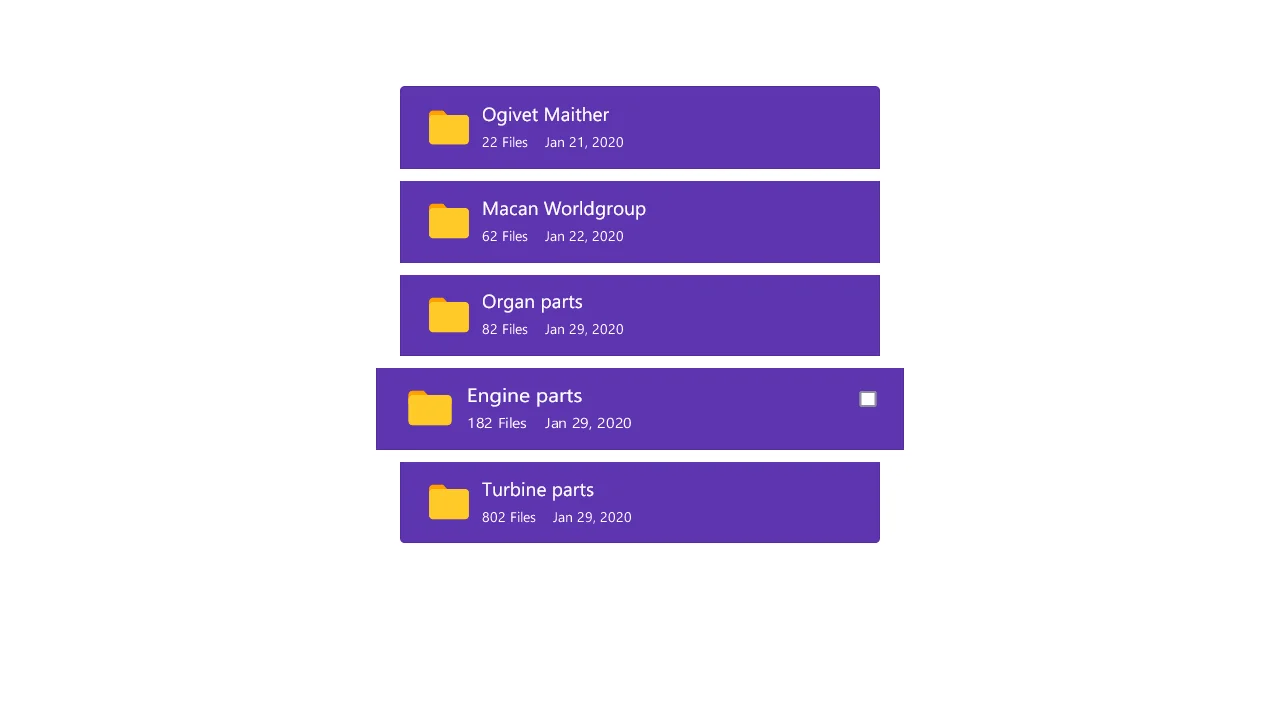 Bootstrap 4 Folder List