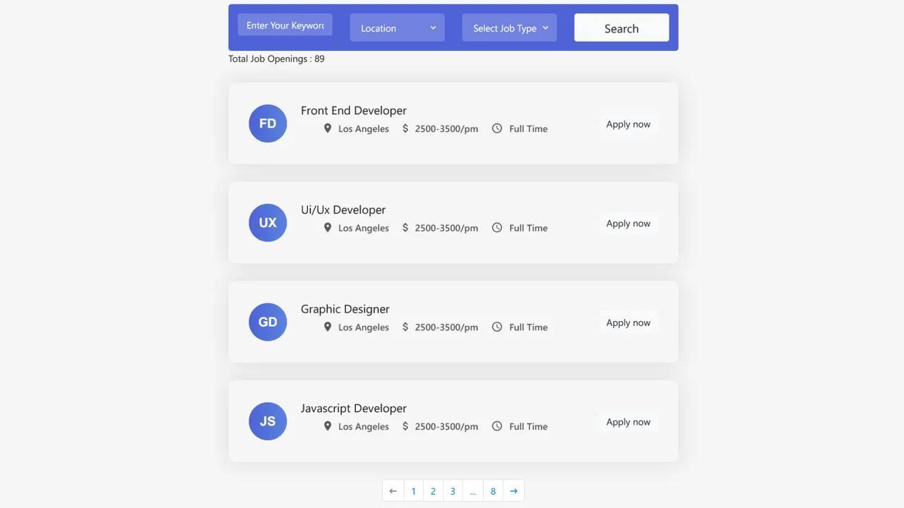 Bootstrap Career List