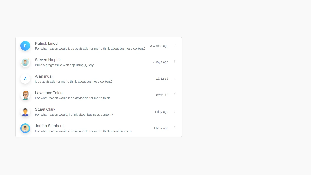 Bootstrap 4 Sort List