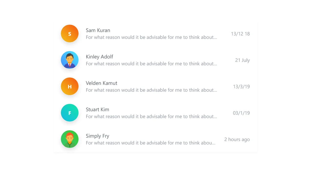 Bootstrap 4 User List Example