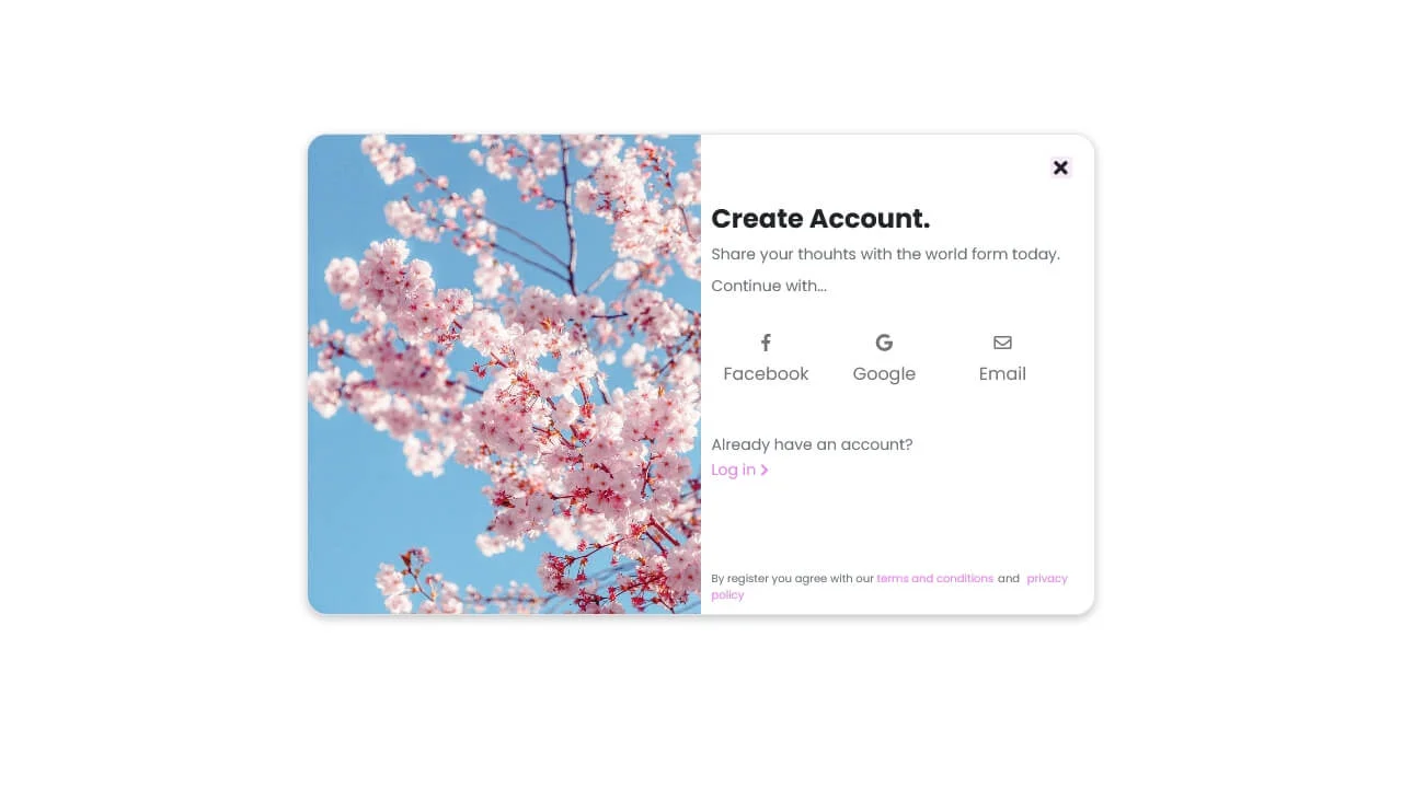 Bootstrap 5 Fancy Login Form with Social Login Support