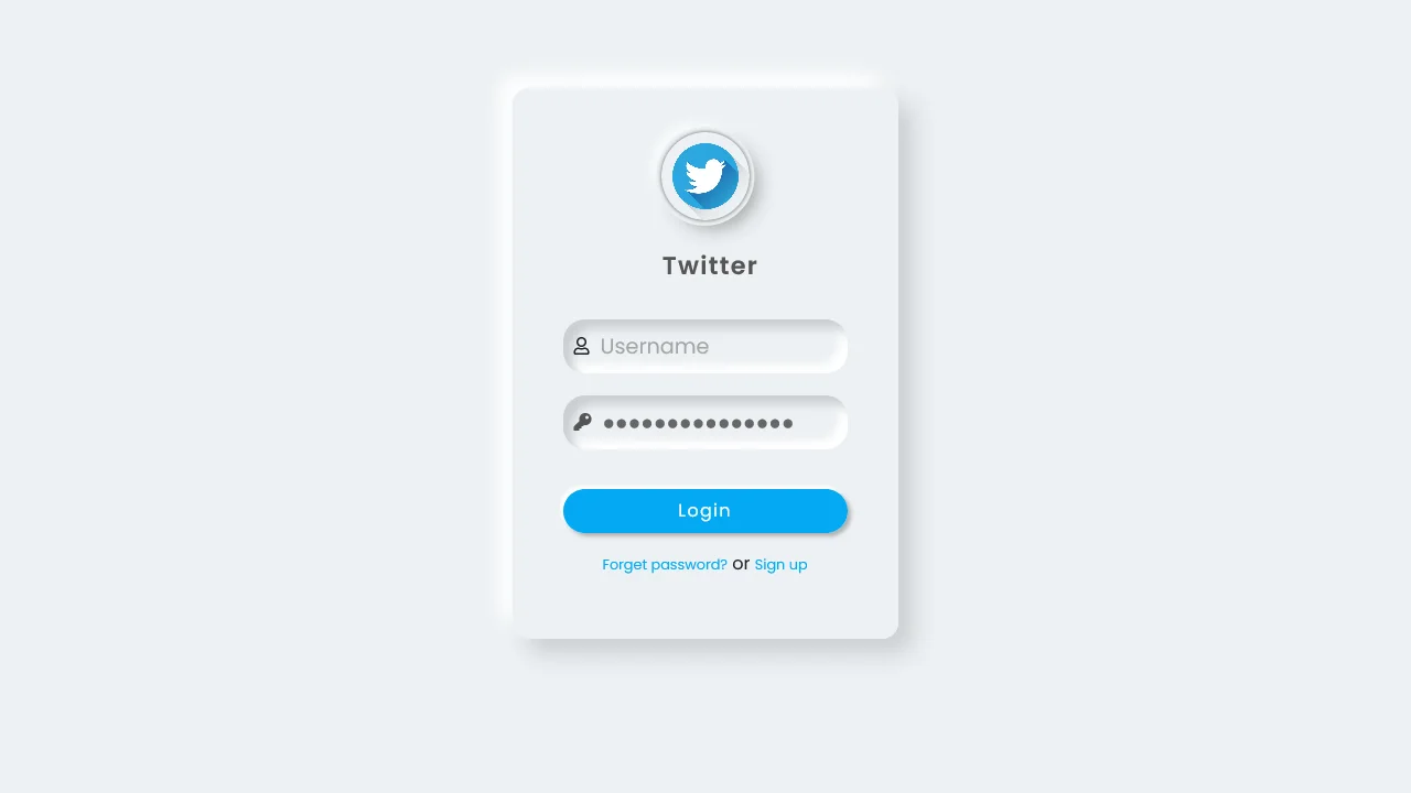 Bootstrap 5 Login Form Using Neomorphism
