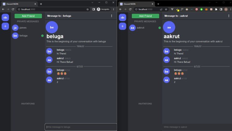 Discord App Built with MERN Stack. Chat Functionality, Users can send friend Invitations, start stream