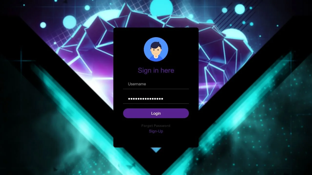 Bootstrap 5 Glowing Login Form