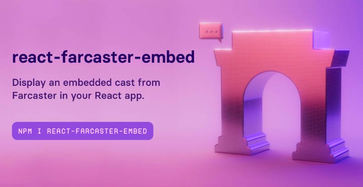 Display an embedded cast from Farcaster in your React app